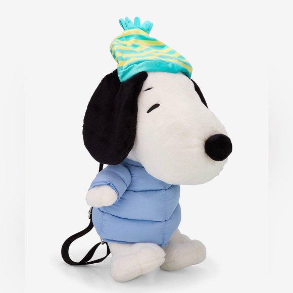 Peanuts Snoopy Puffer Jacket Plush Backpack NWT main image 6